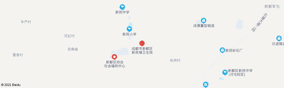 成都新民卫生院_公交站地图_成都公交_妙搜公交查询2024