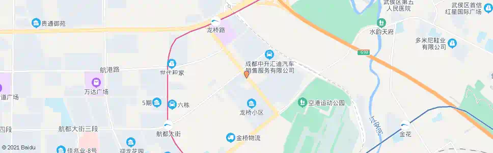 成都航都大道口_公交站地图_成都公交_妙搜公交查询2024