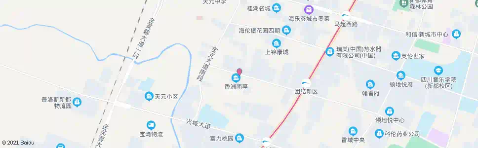 成都香洲南亭_公交站地图_成都公交_妙搜公交查询2024