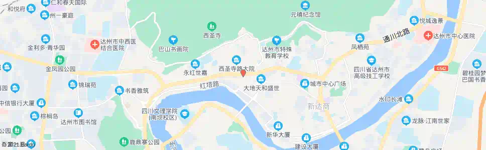 达州西圣农贸市场_公交站地图_达州公交_妙搜公交查询2024