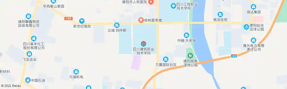 德阳四川建院南_公交站地图_德阳公交_妙搜公交查询2024