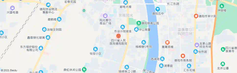 德阳四医院_公交站地图_德阳公交_妙搜公交查询2024