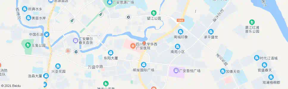 广安中心血站_公交站地图_广安公交_妙搜公交查询2024