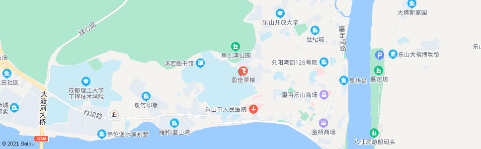 乐山渔咡湾公园_公交站地图_乐山公交_妙搜公交查询2024