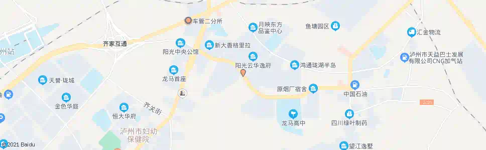 泸州银华山_公交站地图_泸州公交_妙搜公交查询2024