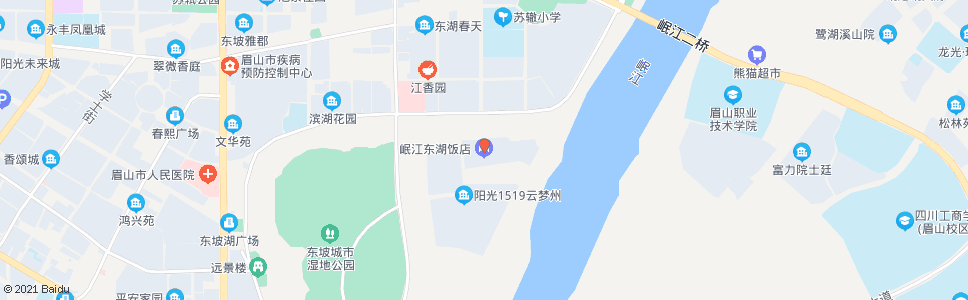 眉山东湖饭店_公交站地图_眉山公交_妙搜公交查询2024