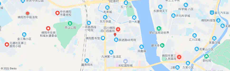 绵阳四零四医院_公交站地图_绵阳公交_妙搜公交查询2024