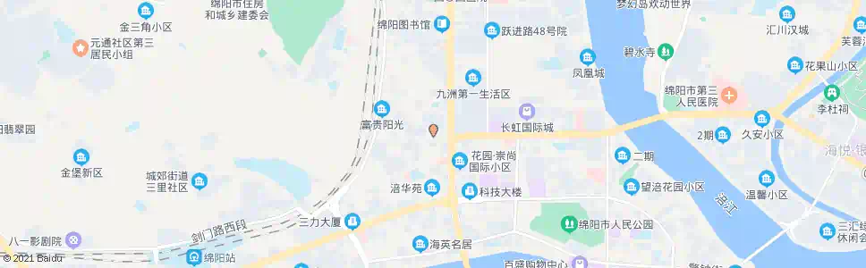 绵阳川西北灯具市场(剑南路西段)_公交站地图_绵阳公交_妙搜公交查询2024