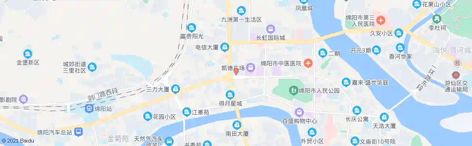 绵阳富乐路口凯德广场_公交站地图_绵阳公交_妙搜公交查询2024