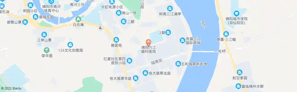 绵阳绵阳万江眼科医院_公交站地图_绵阳公交_妙搜公交查询2024