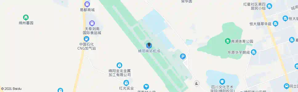 绵阳南郊机场_公交站地图_绵阳公交_妙搜公交查询2024