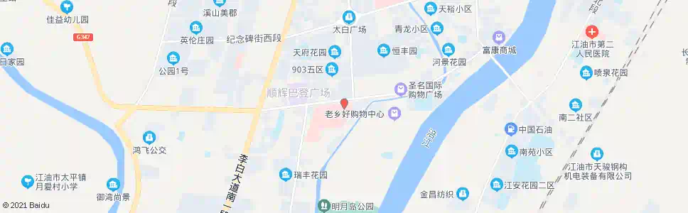 绵阳九零三医院_公交站地图_绵阳公交_妙搜公交查询2024