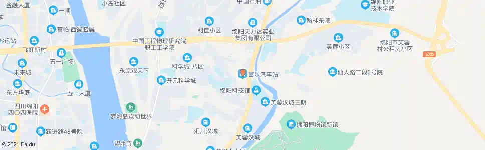 绵阳富乐汽车站(仙海大道)_公交站地图_绵阳公交_妙搜公交查询2024