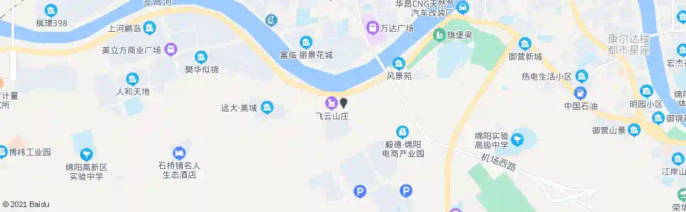 绵阳飞来石大桥_公交站地图_绵阳公交_妙搜公交查询2024