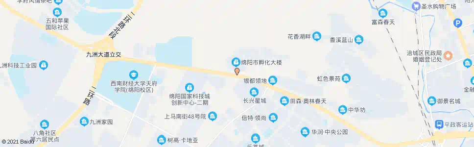 绵阳科创园_公交站地图_绵阳公交_妙搜公交查询2024