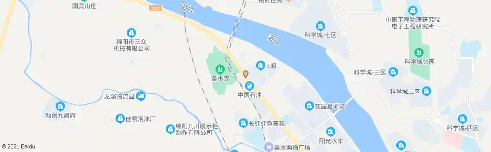 绵阳圣水寺_公交站地图_绵阳公交_妙搜公交查询2024