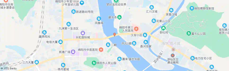 绵阳东方红大桥_公交站地图_绵阳公交_妙搜公交查询2024