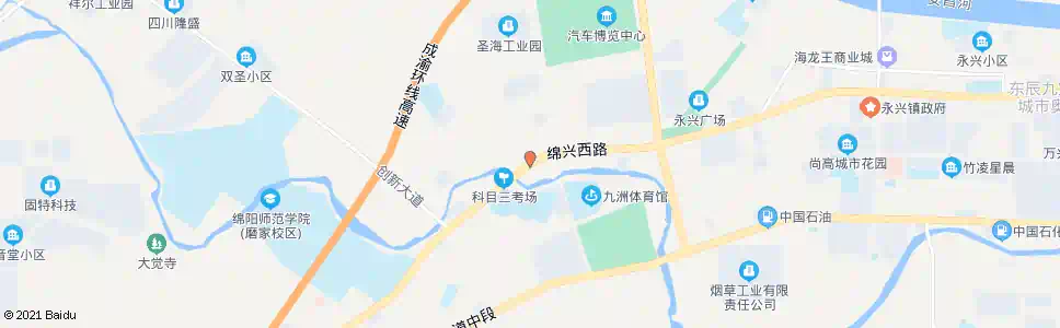 绵阳九洲体育馆_公交站地图_绵阳公交_妙搜公交查询2024