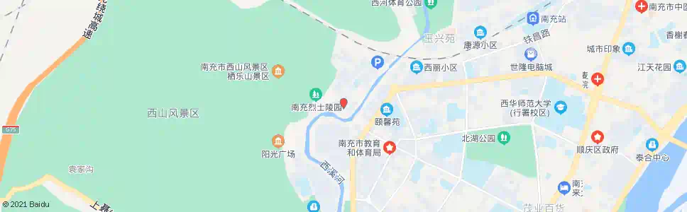 南充西山风景区_公交站地图_南充公交_妙搜公交查询2024