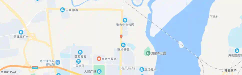 南充府荆南路一段_公交站地图_南充公交_妙搜公交查询2024