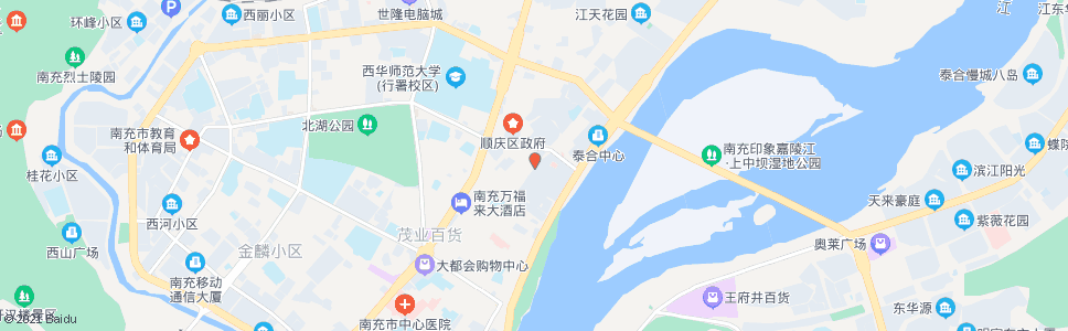 南充川北建材市场_公交站地图_南充公交_妙搜公交查询2024