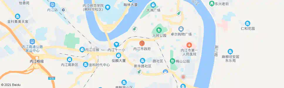 内江市政府_公交站地图_内江公交_妙搜公交查询2024