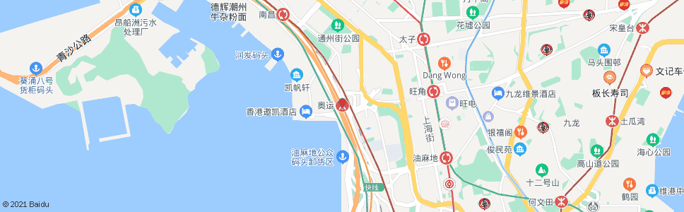 香港奧運鐵路站_巴士站地圖_香港巴士_妙搜巴士搜尋2024