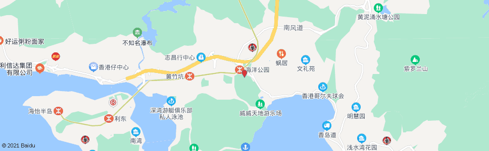 香港海洋公園(正門)_巴士站地圖_香港巴士_妙搜巴士搜尋2024