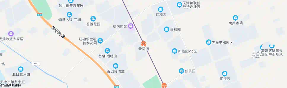 天津景荷道_公交站地图_天津公交_妙搜公交查询2024