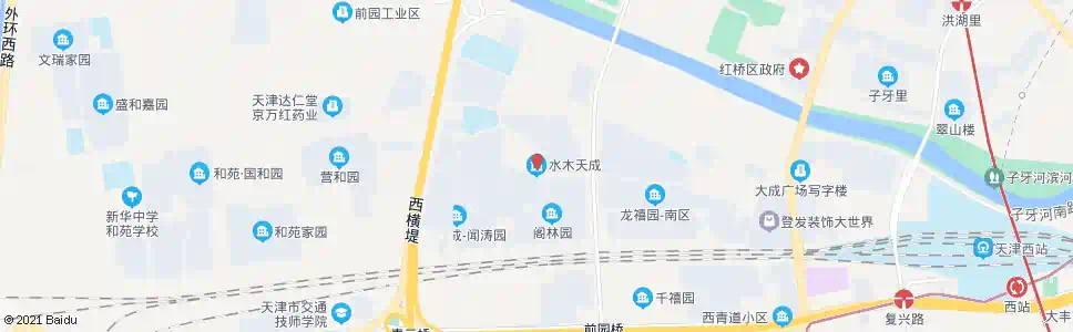 天津水木天成站_公交站地图_天津公交_妙搜公交查询2024