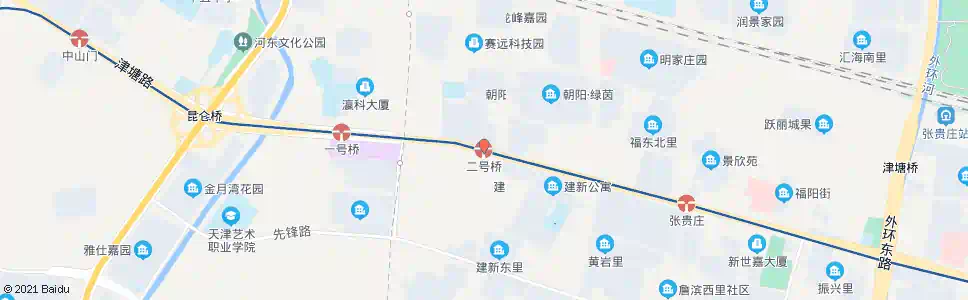 天津二号桥_公交站地图_天津公交_妙搜公交查询2024