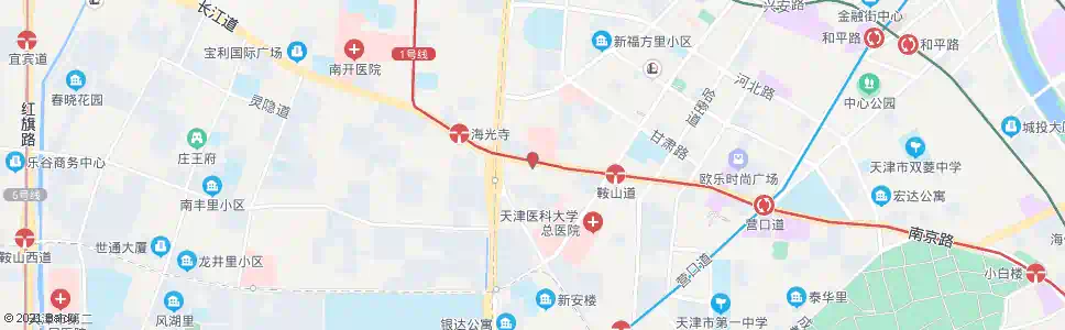 天津南京路海光寺_公交站地图_天津公交_妙搜公交查询2024