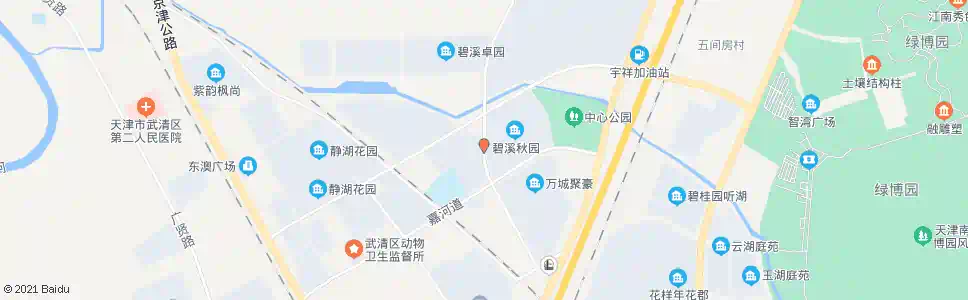 天津碧溪夏园_公交站地图_天津公交_妙搜公交查询2024