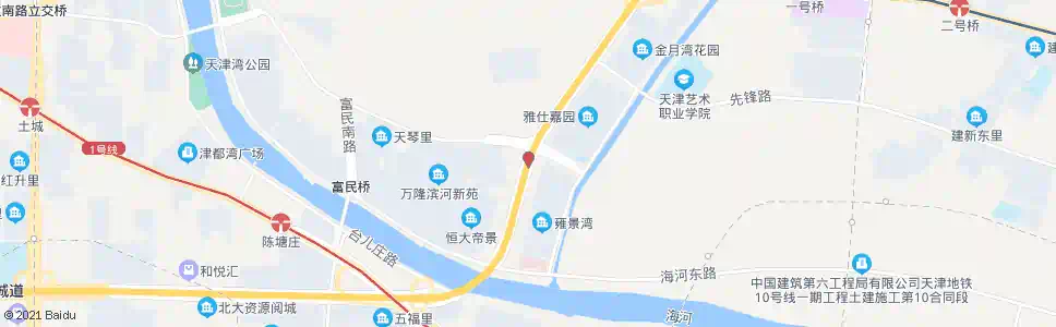 天津富民路_公交站地图_天津公交_妙搜公交查询2024