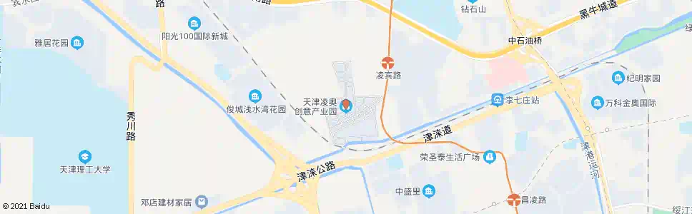 天津凌奥创意产业园_公交站地图_天津公交_妙搜公交查询2024