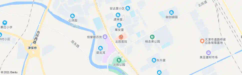 天津北辰医院_公交站地图_天津公交_妙搜公交查询2024