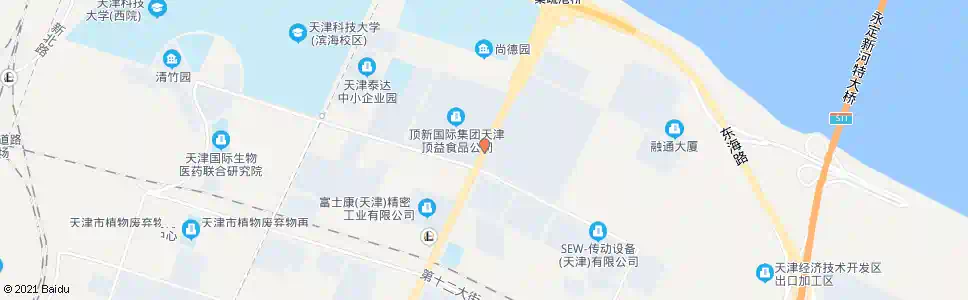 天津南海路十三大街_公交站地图_天津公交_妙搜公交查询2024