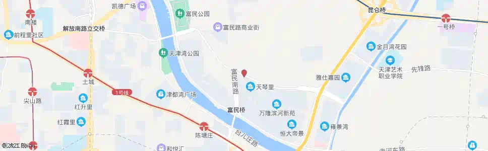 天津滨河庭苑_公交站地图_天津公交_妙搜公交查询2024