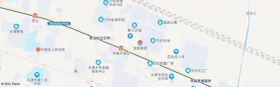 天津宜家家居东丽站_公交站地图_天津公交_妙搜公交查询2024