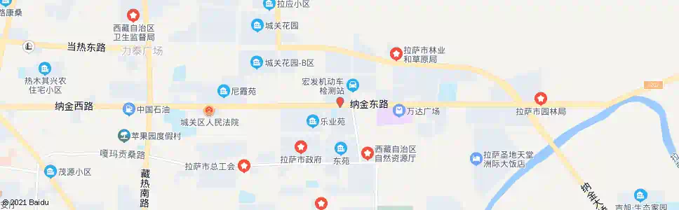 拉萨纳金东路站_公交站地图_拉萨公交_妙搜公交查询2024