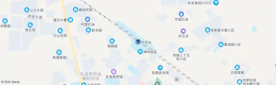 哈密铁分局_公交站地图_哈密公交_妙搜公交查询2024