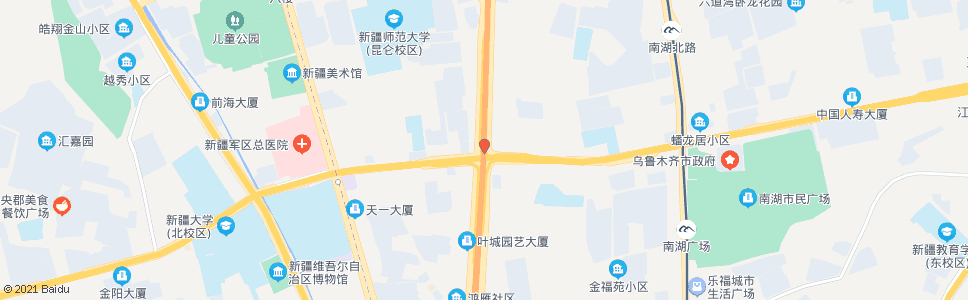 乌鲁木齐华凌市场立交桥_公交站地图_乌鲁木齐公交_妙搜公交查询2024