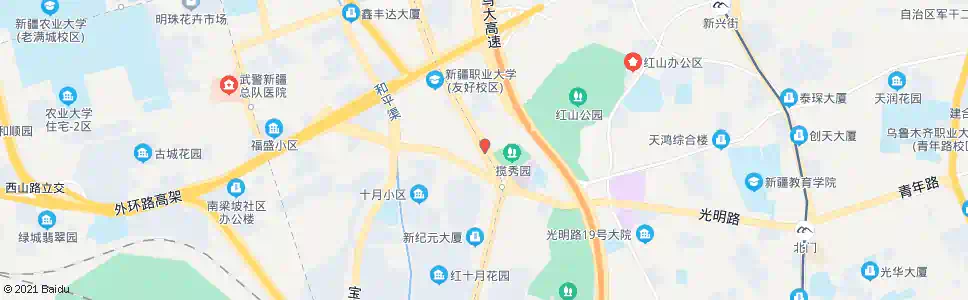 乌鲁木齐红山_公交站地图_乌鲁木齐公交_妙搜公交查询2024