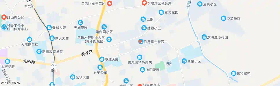 乌鲁木齐星光花园_公交站地图_乌鲁木齐公交_妙搜公交查询2024