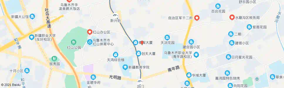 乌鲁木齐家属院_公交站地图_乌鲁木齐公交_妙搜公交查询2024