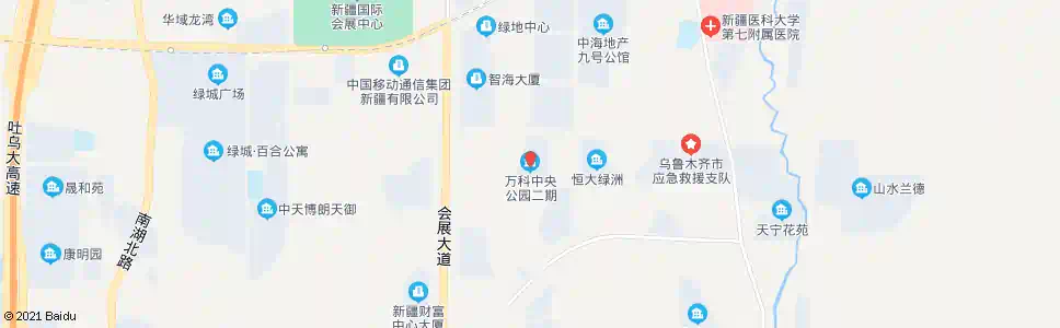 乌鲁木齐会展经六路_公交站地图_乌鲁木齐公交_妙搜公交查询2024