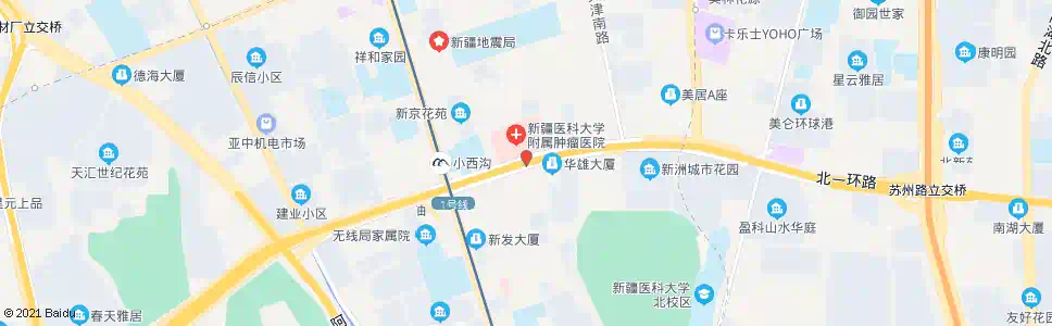 乌鲁木齐肿瘤医院_公交站地图_乌鲁木齐公交_妙搜公交查询2024