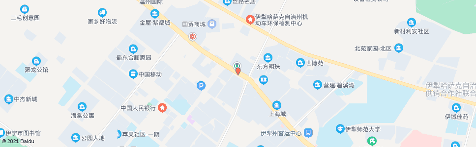 伊犁国文公学(解放西路)_公交站地图_伊犁公交_妙搜公交查询2024