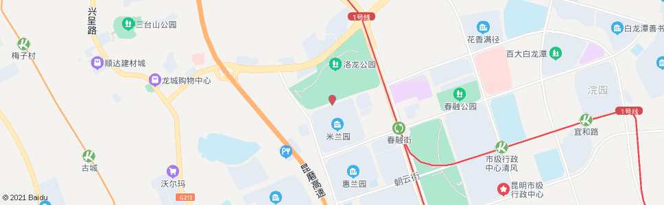 昆明洛龙公园(祥和街)_公交站地图_昆明公交_妙搜公交查询2024