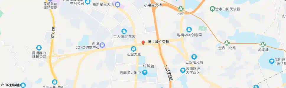 昆明黄土坡立交桥西口_公交站地图_昆明公交_妙搜公交查询2024